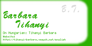 barbara tihanyi business card